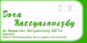 dora mattyasovszky business card